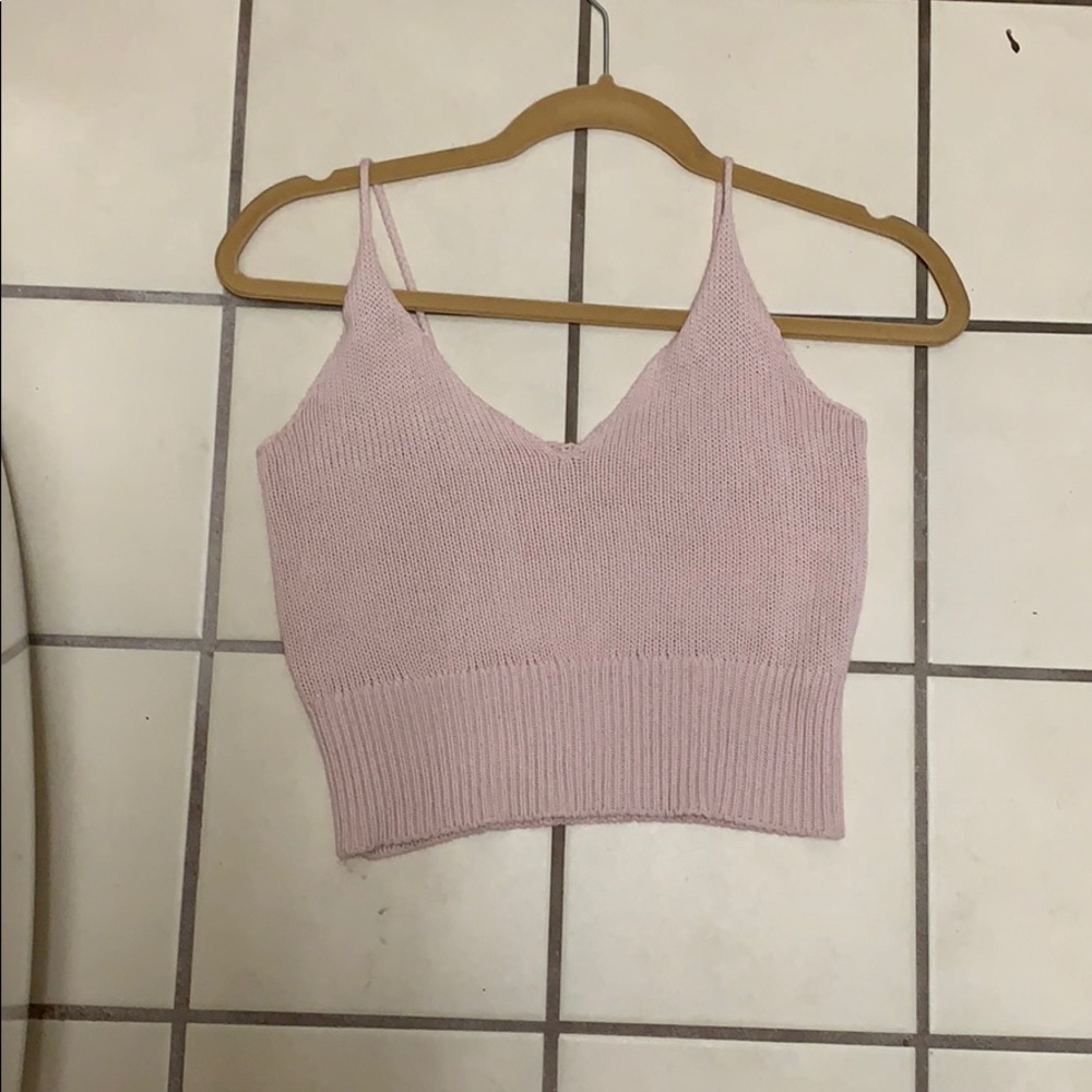 Ladies’ M cotton cropped sweater/tank - bralette